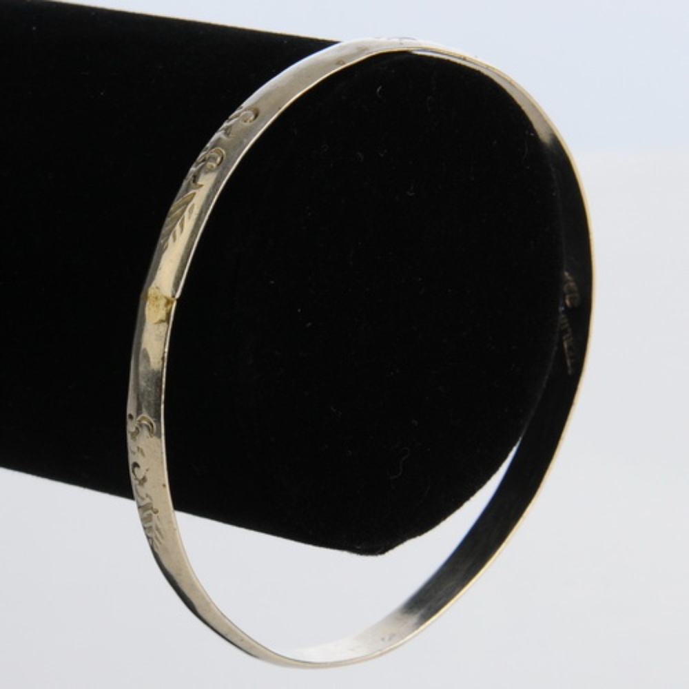 Silver Bangle Bracelet - Sterling 925 - Vintage